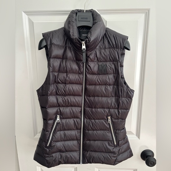 Women’s Mackage Black Karly Puffer Vest with Silver Accents, size Small - Picture 1 of 12
